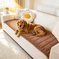 Couch Cover for Dogs Washable, Fuzzy Pet Couch Covers for 3 Cushion Sofa Pet Friendly, Non Slip Sofa Cover (Dark Brown, 27.6" x 59"/70 x 150cm)