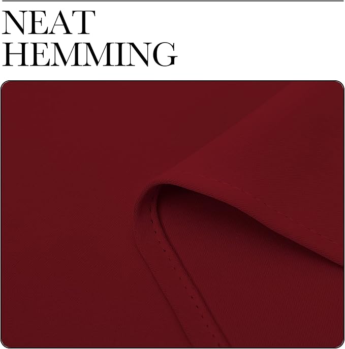 NICETOWN Christmas Burgundy Curtains Blackout Drape Panels - Lights Block Out Window Treatment Short Curtain Sets for Loft and Basement Decoration (Set of 2, 34 by 45-Inch)