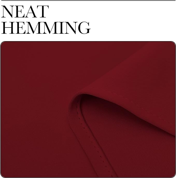 NICETOWN Christmas Patio Door Blackout Curtains, Noise Reducing Curtains and Drapes with Rod Pocket for Wide Window (62" Wide by 63" Long, Burgundy Red, 2 Panels)