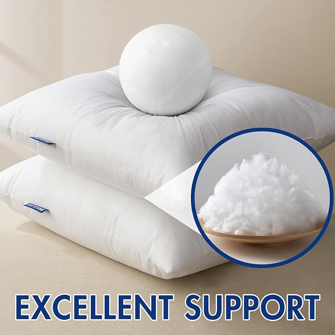 MIULEE Pillow Insert 15x15 Inch, Decorative Square Throw Pillow Inserts, Premium Fluffy Pillow Forms Sham Stuffer for Sofa Couch Living Room