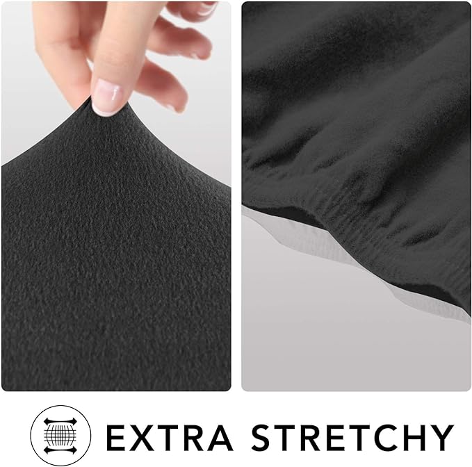 PureFit Super Stretch Chair Sofa Slipcover with Pocket – Spandex Non Slip Soft Couch Sofa Cover, Washable Furniture Protector with Elastic Bottom for Kids, Pets （Recliner, Dark Gray）