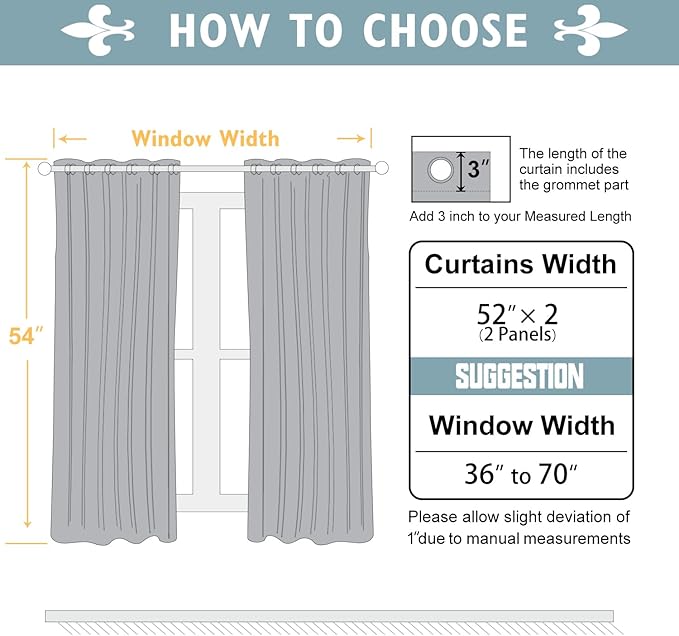 ChrisDowa 100% Blackout Curtains for Bedroom with Black Liner, 2 Thick Layers Total Blackout Thermal Insulated Grommet Window Curtains 2 Panels Set (Beige, 52 x 54 Inch)