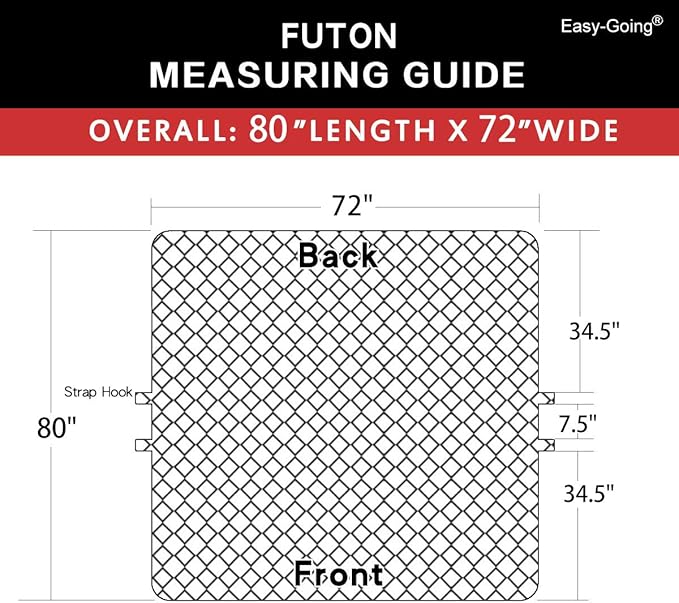 Easy-Going Futon Sofa Slipcover Reversible Sofa Cover Armless Cover Furniture Protector Couch Cover Water Resistant Pets, Kids, Children, Dog, Cat Greyish Green/Beige