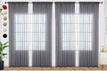 SpaceDresser Grey Sheer Curtains 4 Panels Rod Pocket Semi-Sheer Curtain 54 Inches Long Light Filtering Voile Window Drapes for Bedroom Living Room Kitchen, Each 52W x54L