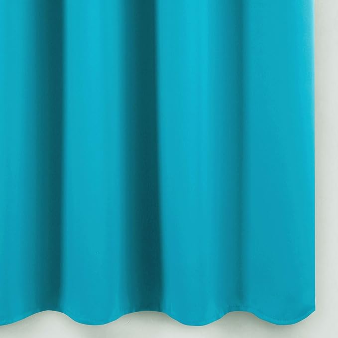LEMOMO Teal/Turquoise Kids Blackout Bedroom Curtains/52 x 63 Inch/Set of 2 Panels Thermal Insulated Living Room Curtains