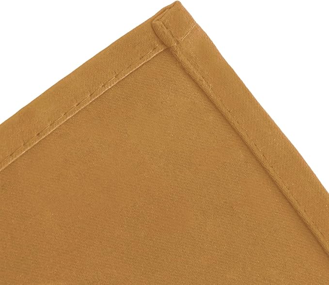 LEMOMO Mustard Yellow Thermal Blackout Curtains/38 x 63 Inch/Set of 2 Panels Room Darkening Curtains for Bedroom