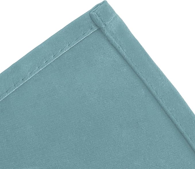 LEMOMO Blackout Curtains 52 x 90 inches Long Stone Blue Curtains Set of 2 Panels Thermal Insulated Room Darkening Curtains for Bedroom