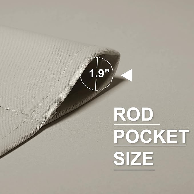 RYB HOME Kitchen Curtains Over Sink 36 inch Length, Rod Pocket Summer Light UV Blocking Energy Efficient, Cabinet Shelf Cupboard Coverings, Width 29 by Length 36, Natural, 2 Panels
