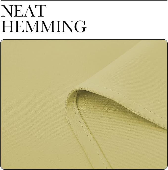 NICETOWN Blackout Window Curtains 70" L, 2 Panels, 34 inch, Paler Yellow, Grommet Top Room Darkening Thermal Insulated Vertical Window Drapes Modern for Flat/Apartment