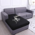 hyha Waterproof Sectional Couch Covers, Non Slip Sofa Couch Cushion Covers L Shape, Thick Stretch Jacquard Fabric, Washable Sofa Slipcovers with Elastic Bottom (1 Piece for Chaise, Black)