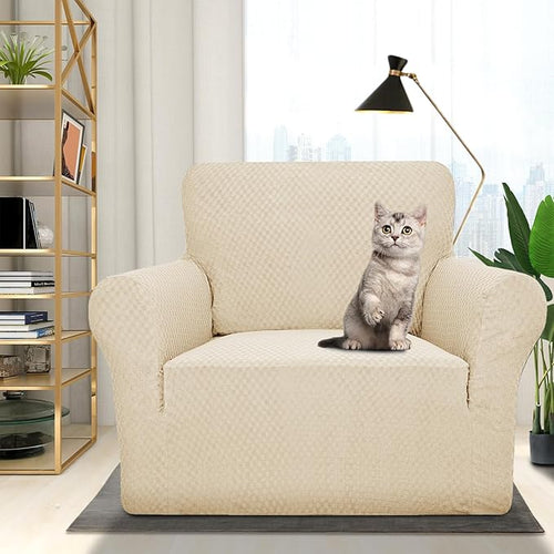 1 Piece Jacquard Chair Slipcovers for Living Room High Stretch Chair