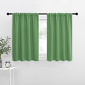 NICETOWN RV Blackout Curtains for Camper Windows, Froest Green, 42" x 36", Set of 2, Kitchen Curtains, Short Blackout Drapes, Thermal Insulated Rod Pocket Window Treatment Draperies for Nursery