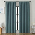 Simplebrand Dark Green Blackout Curtains for Bedroom 96 Inches Long 2 Panels, Solid Thermal Insulated, Energy Saving Living Room Window Treatment Curtains Blackout Drapes, W50 x L96 Inch, Dark Green