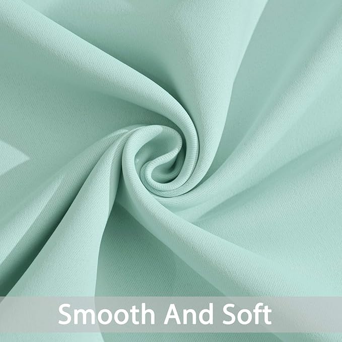 Yakamok Room Darkening Drapes Blackout Curtains Thermal Insulated Grommet Curtain Panels for Bedroom, 38W x 72L, Aqua, 2 Panels