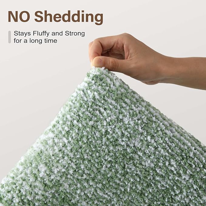48x32 Large Bathroom Rugs Washable Non Slip, Green Bath Mat for Bathroom Floor Tub, Soft Absorbent Quick Dry Mats for Shower, Bathtub,Home Decor