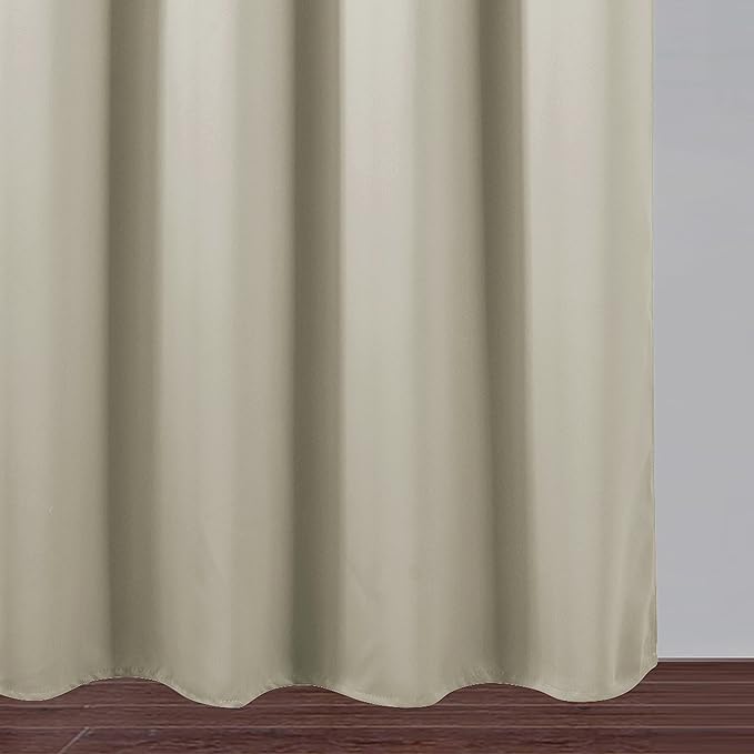 LEMOMO Light Beige Blackout Curtains 52 x 84 Inch Long Beige Curtains Set of 2 Panels Room Darkening Curtains for Living Room
