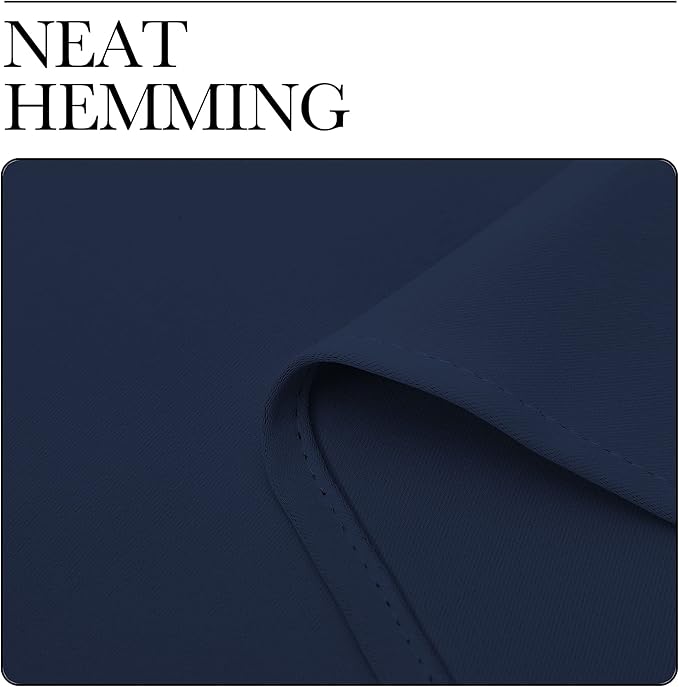 NICETOWN Light Blocking Thermal Insulated Solid Grommet Top Blackout Curtains/Drapes/Panels for Kid's Room (Navy, 1 Pair, 42 x 63 Inch)