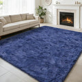 Ultra Soft Fluffy Area Rugs for Bedroom Living Room 10x14, Nursery Rug, Non-Slip Carpet for Kids Dorms Decor, Shaggy Bedside Rug, Blue