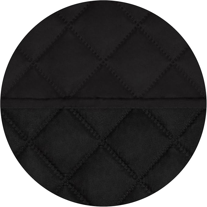 PureFit Reversible Quilted Oversized Recliner Sofa Cover, Water Resistant Furniture Protector, Washable Couch Cover with Elastic Straps for Kids, Pets (Large, Black/Black)