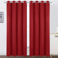 LEMOMO Blackout Curtains 66 x 84 inch/Bright Red Curtains Set of 2 Panels/Thermal Insulated Room Darkening Bedroom Curtains