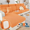 Soothing Home Sofa Covers, Sofa Hero Covers, Wear-Resistant Universal Couch Covers Washable Stretch Sectional Couch Cushion Covers (Orange,Large Double Seat Cover)