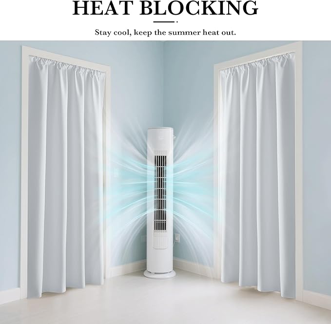 RYB HOME White 100% Blackout Curtains, Short Thermal Insulated Heat & UV Blocking Total Room Darkening Privacy Drapes for Small Window, Width 29 by Length 30, White, 2 Panels