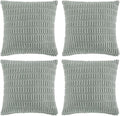 Fancy Homi 4 Packs Decorative Throw Pillow Covers for Living Room Couch Bed, Modern Farmhouse Boho Home Decor, Accent Cushion Case (12 x 12 Inch, Grey Blue)