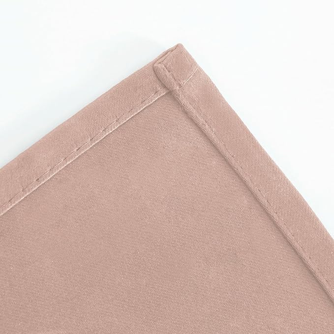 LEMOMO Blush Blackout Curtains/38 x 54 Inch/Set of Two Panels Grommet Living Room Curtains