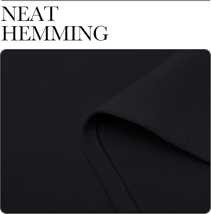 NICETOWN Patio Blackout Curtain Shades, 2 Panels, 55 inches x 118 inches, Black, Summer Home Decoration Thermal Insulated Grommet Blackout Draperies/Drapes for Kitchen