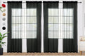 SpaceDresser Black Sheer Curtains 4 Panels Rod Pocket Semi-Sheer Curtain 108 Inches Long Light Filtering Voile Window Drapes for Bedroom Living Room Kitchen, Each 52W x 108L