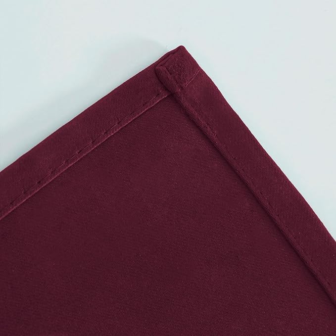 LEMOMO Blackout Curtains 52 x 120 Inch Long Burgundy Red Curtains Set of 2 Panels Room Darkening Curtains for Bedroom and Living Room