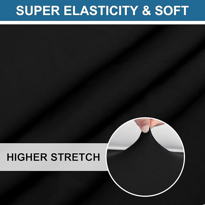 Smiry Printed Couch Cushion Covers, Stretch Soft Couch Covers for Sofa, Washable Non-Slip Sofa Slipcover Furniture Protector for Indoor and Outdoor (1 Pack, Black)