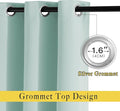 NICETOWN Room Darkening Curtains for Bedroom, Window Treatment Thermal Insulated Solid Grommet Window Treatments Sound Reducing for Living Room, Aqua Blue, Set of 2, W52 x L90