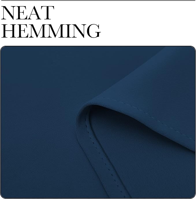 NICETOWN Room Darkening Curtains for Kitchen, Moroccan Blue, Set of 2, 42 inches Wide by 50 inches Long, Window Treatment Thermal Insulated Solid Grommet Room Darkening Curtains/Drapes for Bedroom