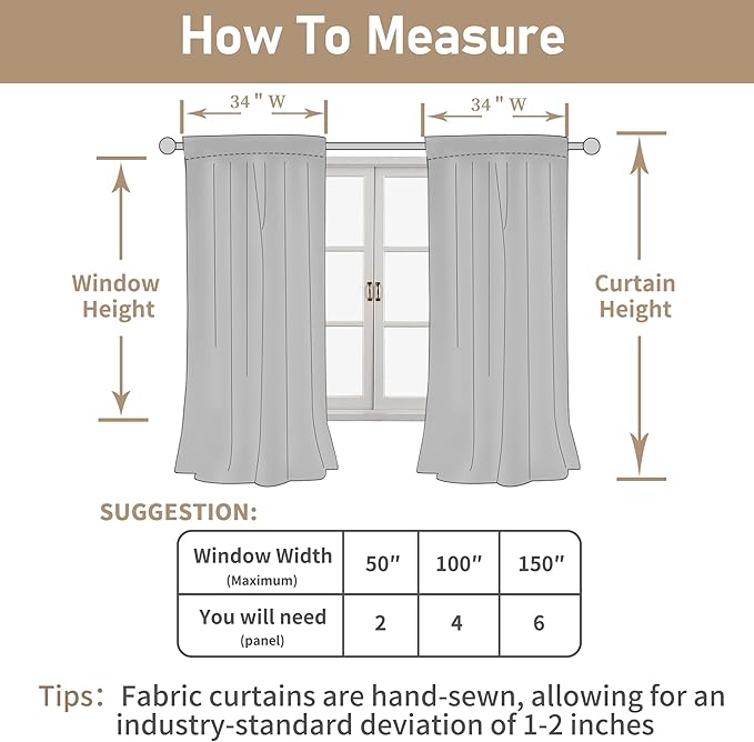 LAMIT Cream Linen Boho Curtains 84 inch Length 2 Panels, Light Filtering Semi Sheer Panels Back Tab and Rod Pocket Neutral Drapes for Bedroom/Living Room, 34 x 84 Inch