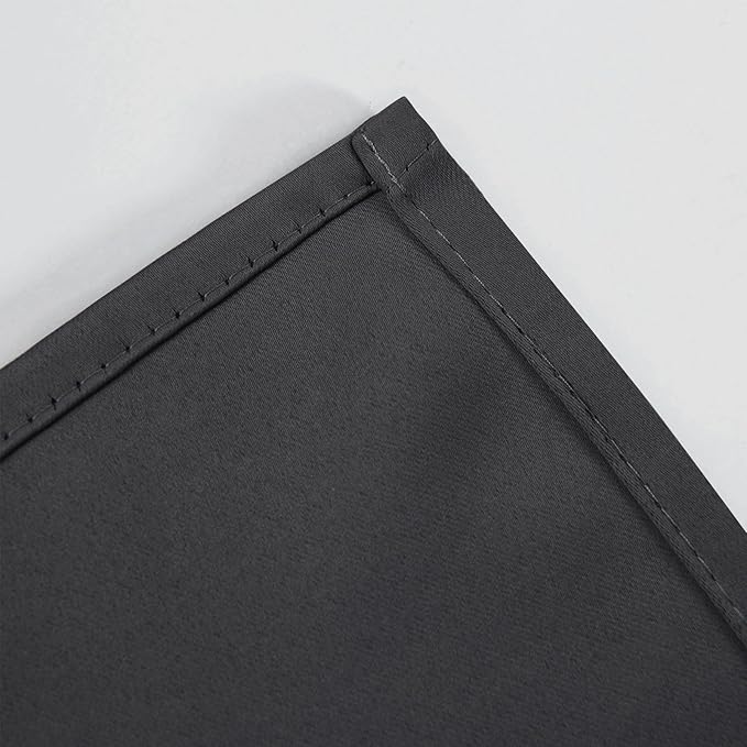 LEMOMO Blackout Curtains 52 x 108 inch/Dark Grey Curtains Set of 2 Panels/Thermal Insulated Room Darkening Bedroom Curtains