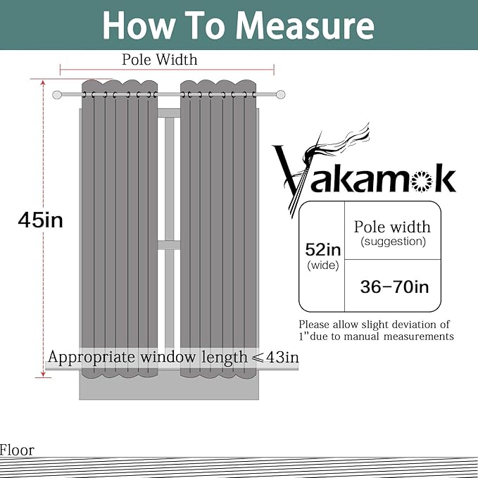 Yakamok Lilac Blackout Drapes for Bedroom - Light Blocking Grommet Top Curtains for Living Room(Lilac, 52Wx45L, 2 Panels)