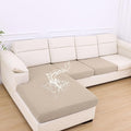 hyha Waterproof Couch Cushion Covers for Pets, Non Slip Sofa Seat Cover for Dogs Washable, Soft Thick Stretch Jacquard Fabric, Sofa Slipcovers with Elastic Bottom (1 Chaise+2 Seater, Taupe)