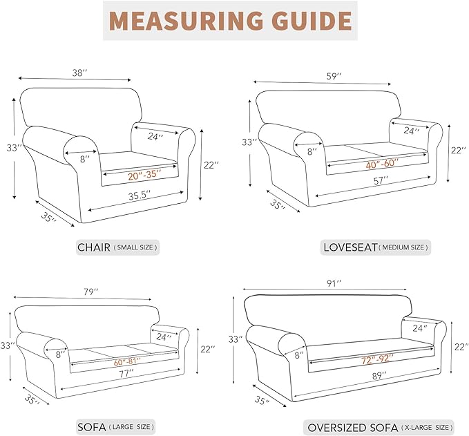 Easy-Going 100% Waterproof Couch Cover, Dual Waterproof Sofa Cover, Stretch Jacquard Sofa Slipcover, Leakproof Furniture Protector for Kids, Pets, Dog and Cat (Sofa, Dark Blue)