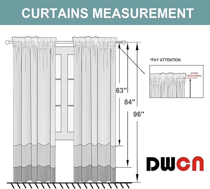 DWCN Blackout Curtains Room Darkening Thermal Insulated Bedroom Curtains Window Curtain Panels, 52 x 63 inches Long, Set of 2 Classic Blue Rod Pocket Drapes