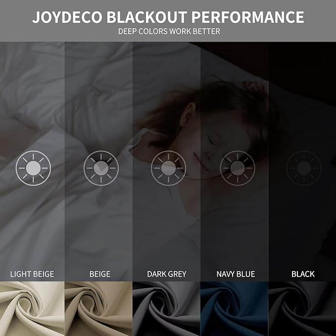 Joydeco Blackout Curtains 84 inches Long 2 Panels Set, Thermal Insulated Long Curtains & Drapes 2 Burg, Room Darkening Grommet Drapes for Bedroom Living Room Windows (W42 x L84 Inch, Peacock Blue)