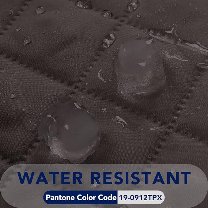 PureFit Reversible Quilted Sofa Cover, Water Resistant Slipcover Furniture Protector, Washable Couch Cover with Non Slip and Elastic Straps for Kids, Dogs, Pets (Oversized Sofa, Chocolate/Beige)