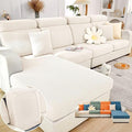Soothing Home Sofa Covers, Sofa Hero Covers, Wear-Resistant Universal Couch Covers Washable Stretch Sectional Couch Cushion Covers (White,Large Triple Seat Cover)