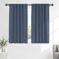 PONY DANCE Window Curtains 54 inches Long - Bedroom Drapes Set for Home Decoration All Season Modern Design Panels Match with Draperies, W 42 by L 54 Inches, Blue Haze, Set of 2