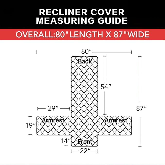 Easy-Going Recliner Chair Slipcover Reversible Sofa Cover Water Resistant Couch Cover Furniture Protector with Elastic Straps for Pets Dog (Recliner 22 inch, Gray/Ivory)