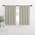 NICETOWN Blackout Curtains for Living Curtains, Room Darkening Window Curtain Panels, Easy-Care Solid Thermal Insulated Draperies/Drapes for Daughter Room (Natural, 2 Panels, 34 by 36)