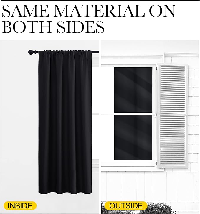 NICETOWN Halloween Kitchen Window Curtains Over Sink, Energy Smart Decoration Thermal Insulating Blackout Drapes/Draperies for RV Bunk (2 Panels, 42 inches Wide by 30 inches Long)