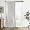 Guken White 100% Blackout Linen Curtains 60 Inch Wide by 108 Inch for Living Room Bedroom Back Tab Thermal Insulated Black Out 1 Drapes Room Darkening Window Curtains,1 Panel