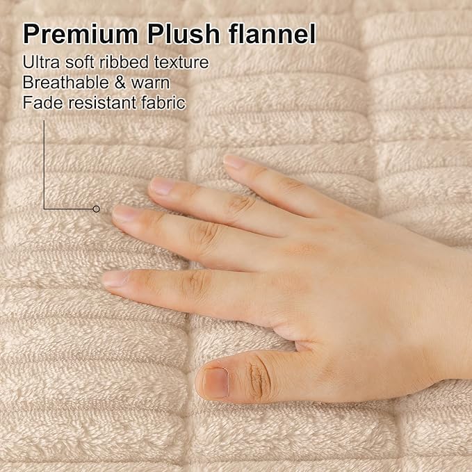 Smiry Couch Cover for Dogs Washable, Non Slip Fuzzy Pet Couch Covers for 3 Cushion Sofa Pet Friendly, Thick Soft Sofa Slipcovers Cushion Protector (Apricot, 27.6" x 47")
