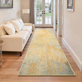 Runner Rug for Kitchen Hallways Runner Rug Non Slip 2'6''x8' Washable Long Runner Rugs with Rubber Backing Soft Abstract Carpet Runner for Entryway, Kitchen, Bedroom, Bathroom (Orange, Silver & Gray)
